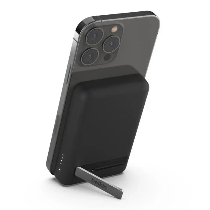 Belkin 5K Magnetic Wireless 5000mAh Power Bank + Kick Stand - Black - Oraxxi